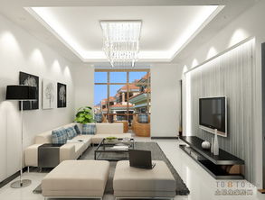 87平米混搭风二居室客厅装修 精选图片与室内装饰工程解析